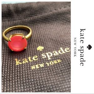Kate Spade Pink and Gold Cocktail Ring